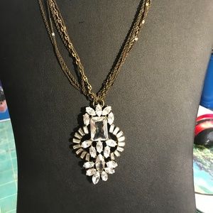 Badgley Mischka necklace with clear stones